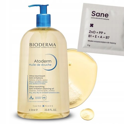 BIODERMA ATODERM HUILE OLEJEK NAWILŻAJĄCY DO KĄPIELI I POD PRYSZNIC 1000ml na Arena.pl