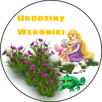 Opłatek na tort Roszpunka Księżniczka Postać