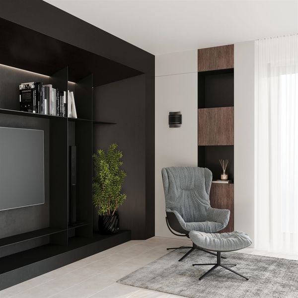 Lampa ścienna Hestia SL.0981 Sollux modern góra-dół czarna zdjęcie 4