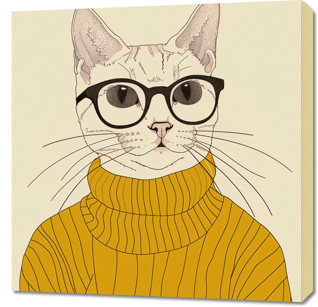 Obraz 70x70cm Intelektualista zdjęcie 1