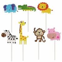 Toppery na tort safari zoo zwierzątka 7 szt.
