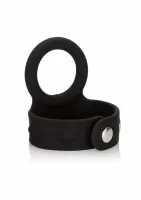 calexotics 3-snap scrotum ring medium silikonowy, regulowany, czarny