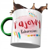 Kubek Zielony Dla Kabareciarza Fajowy Prezent Z Nadrukiem Ze Zdjęciem