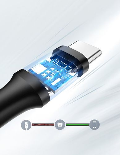 kabel przewód usb - usb-c 2a 1m czarny na Arena.pl
