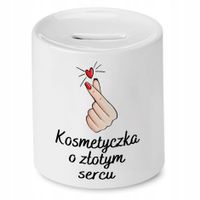 Skarbonka Kosmetyczki Kosmetyczka O Złotym Sercu Z Nadrukiem Ze Zdjęciem Z