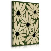 Obraz Do Salonu Beżowe Kwiaty Abstrakcja Natura Styl Boho 80cm x 120cm