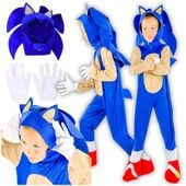 Sonic strój kostium przebranie bal przedszkole kigurumi jeż jeżyk S 116/122