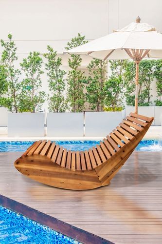 LEŻAK BUJANY OGRODOWY DREWNIANY BUJANY LEŻANKA OGRODOWA do STREFY SPA FOTEL na Arena.pl