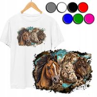 KOSZULKA DZIECIĘCA T-SHIRT Z NADRUKIEM - KOŃ KONIE KONIK - S 122-128