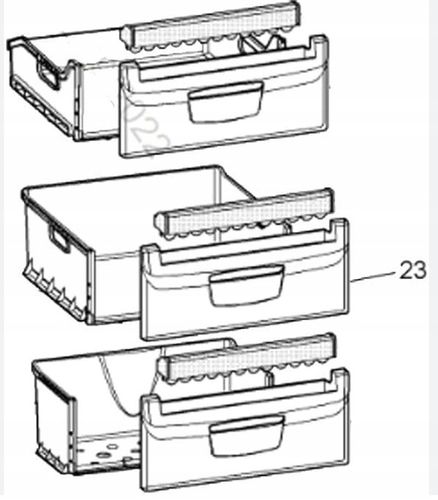 Front pokrywa kosz szuflady środkowej szuflada lodówka Indesit 430X240 mm na Arena.pl