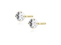 OKRĄGŁE SREBRNE KOLCZYKI WKRĘTKI BIAŁE CYRKONIE