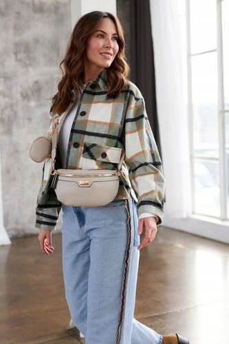 Damska saszetka pojemna nerka odpinany pasek torebka crossbody miejska na Arena.pl