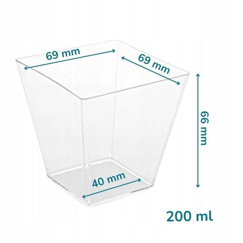 Pucharki plastikowe do deserów przekąsek 200ml z pokrywką i łyżeczką na Arena.pl