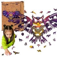 puzzle drewniane eko 120 el. magiczna sowa a3 puza3-00723