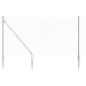 Ogrodzenie z ogniw ze słupkami Srebrny 1.2 x 10 m Stal