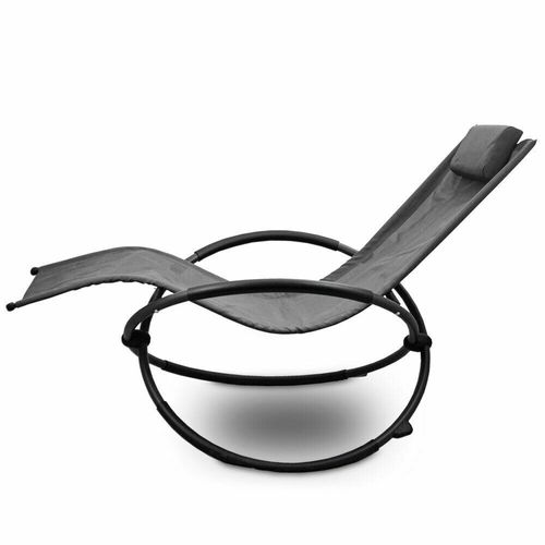 18463 KOMPLET LEŻAKÓW OGRODOWYCH czarne WODOODPORNY MATERIAŁ SOLI na Arena.pl