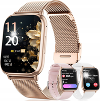 Smartwatch damski Bluetooth, IP68, pulsometr tętno sen cyklu menstruacyjny