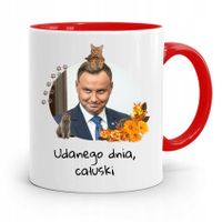 Kubek Czerwony Prezydenta Andrzej Duda Pis Zdrowie Z Nadrukiem Ze Zdjęciem