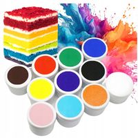 BARWNIK SPOŻYWCZY ZESTAW 11 KOLORÓW BARWNIKÓW SPOŻYWCZYCH W PROSZKU