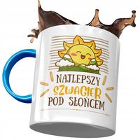 Kubek Błękitny Dla Szwagra Na Urodziny Na Prezent Z Nadrukiem Ze Zdjęciem