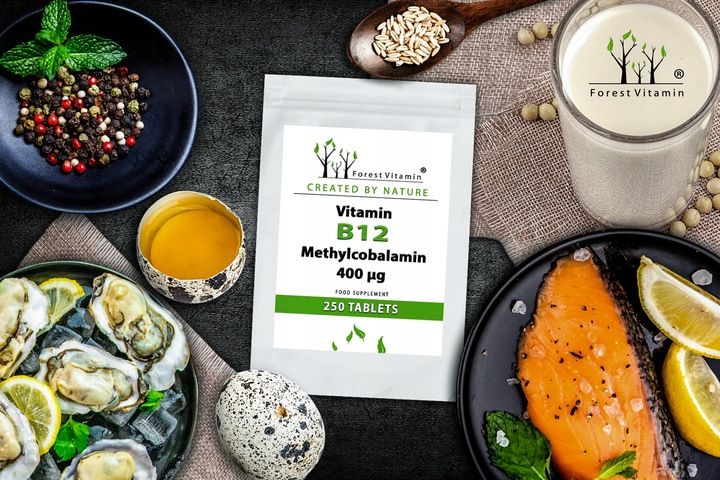 MOCNA WITAMINA B12 METYLOKOBALAMINA 250 TABLETEK zdjęcie 4