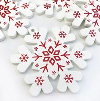 DREWNIANE ZAWIESZKI BOMBKI NA CHOINKĘ Płatek Śniegu ozdoba na święta 5szt.