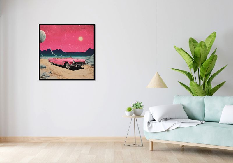 Plakat 80x80cm Kabriolet W Kosmosie zdjęcie 4