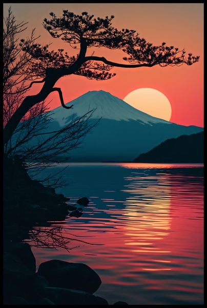 Plakat 61x91,5cm Góra Wieczorem zdjęcie 2