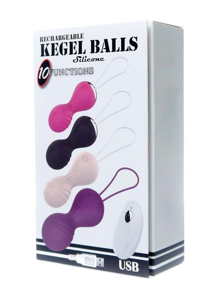 Kulki-Vibrating Silicone Kegel Balls USB 10 Function / Remote control -Pink zdjęcie 7