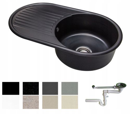 ZLEW ZLEWOZMYWAK GRANIT 8 kolorów 76x44 + SYFON na Arena.pl