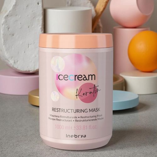 Maska do Włosów Łamliwych Zniszczonych Rekonstruująca Inebrya Keratin 1L na Arena.pl