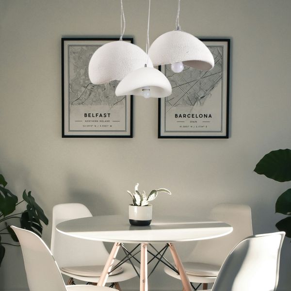Lampa wisząca STONE biała 30 cm zdjęcie 5
