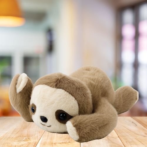 DLA DZIECI PLUSZOWA MASKOTKA  LENIWIEC BEŻOWY na Arena.pl