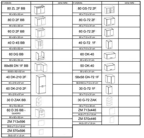 Meble kuchenne EKO WHITE 260cm na Arena.pl
