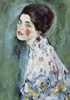 Plakat 70x100cm Portrait of a Lady, Gustaw Klimt Vintage do Salonu