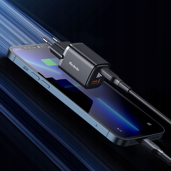 MCDODO NANO GaN ŁADOWARKA USB/USB-C PD 33W MIERNIK zdjęcie 15