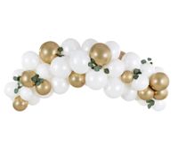 Girlanda balonowa biało złota na 18, 30, 40, 50, 60 urodziny 200cm