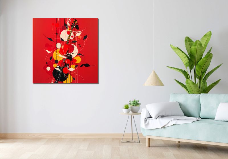 Obraz 90x90cm Melodyjna Barwa zdjęcie 2