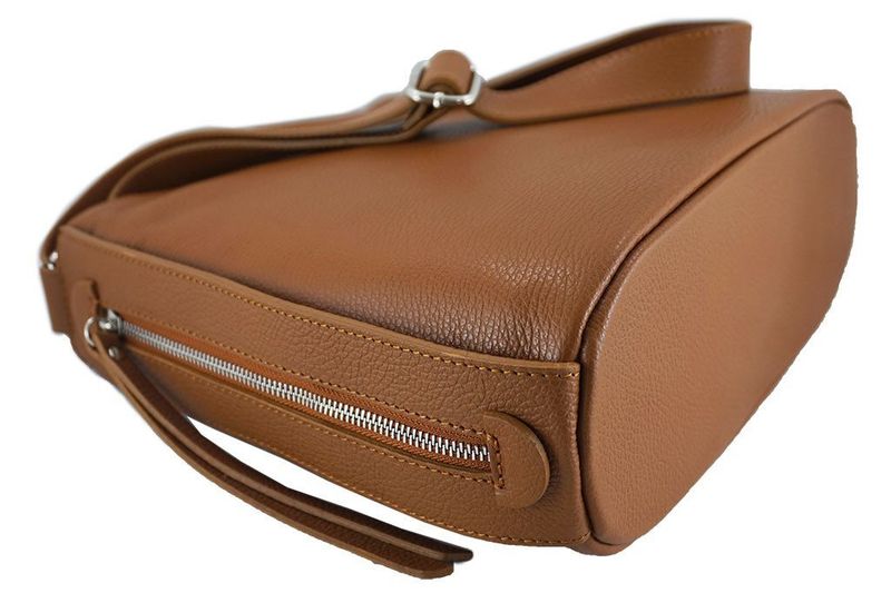 Praktyczna i stylowa listonoszka skórzana - Granatowa zdjęcie 5