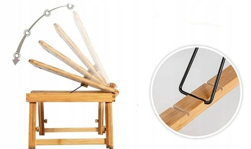 STOLIK pod LAPTOPA do ŁÓŻKA KOMPUTER PODSTAWKA PÓŁKA DREWNIANY REGULOWANY na Arena.pl