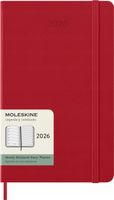 KALENDARZ 2026 12M MOLESKINE L TWARDA OPRAWA TYGODNIOWY SCARLET RED 13X21CM