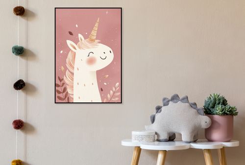 Plakat 13x18cm Wzory dla Dzieci, Dziewczynki Do Domu - Jednorożec na Arena.pl