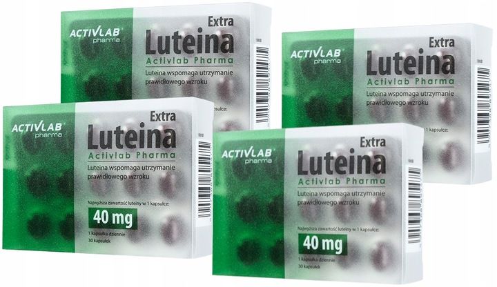 4 x Luteina Extra 40 mg 30 kapsułek suplement Activlab Pharma zdjęcie 1