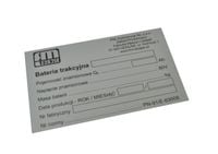 Tabliczka znamionowa na zamówienie grawer srebrny mat 120x75mm