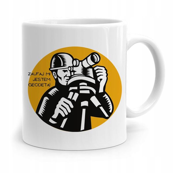 Kubek Prezent Dla Geodety Zaufaj Mi! Z Nadrukiem Ze Zdjęciem zdjęcie 1