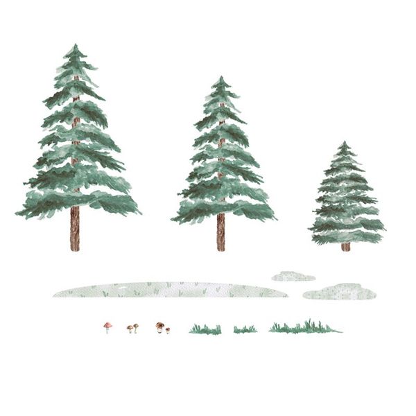Naklejki Choinki / Świerki 3szt. DK314 zdjęcie 2