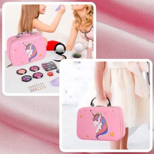 KUFEREK KOSMETYKÓW ZESTAW DO MAKIJAŻU I PAZNOKCI JEDNOROŻEC DZIECI PREZENT na Arena.pl