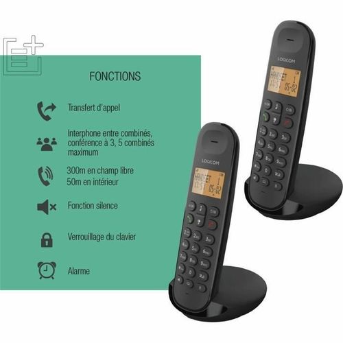 Telefon Stacjonarny Logicom DECT ILOA 250 DUO Czarny na Arena.pl