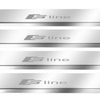 Listwa progowa AUDI Q7 4M SLINE Stal nierdzewna 304 połysk 4szt