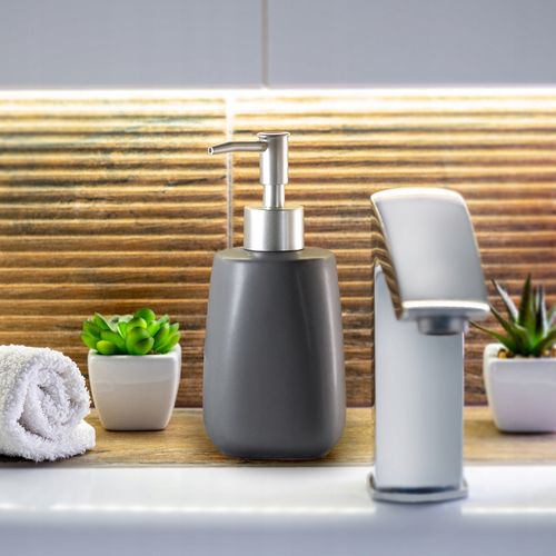 Dozownik Na Mydło Płyn Pojemnik Szary 2 x 400ml na Arena.pl